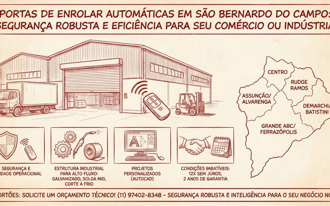 Portas de Enrolar Automáticas em São Bernardo do Campo: Segurança Robusta e Eficiência para seu Comércio ou Indústria
